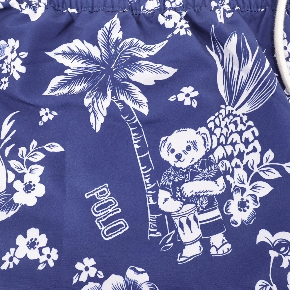 NEW Polo Ralph Lauren Polo Bear Swim Trunks Navy Blue Mens 4XB Mesh Liner Shorts